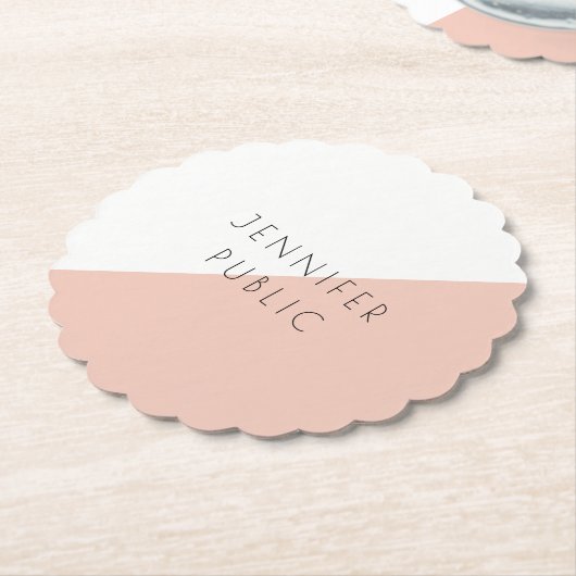 Aangepaste, moderne, eenvoudige Sjabloon met elega Kartonnen Onderzetters (Gekanteld)