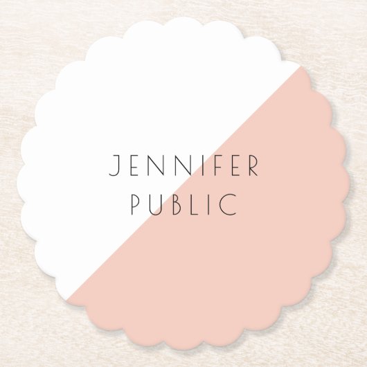 Aangepaste, moderne, eenvoudige Sjabloon met elega Kartonnen Onderzetters (Voorkant)