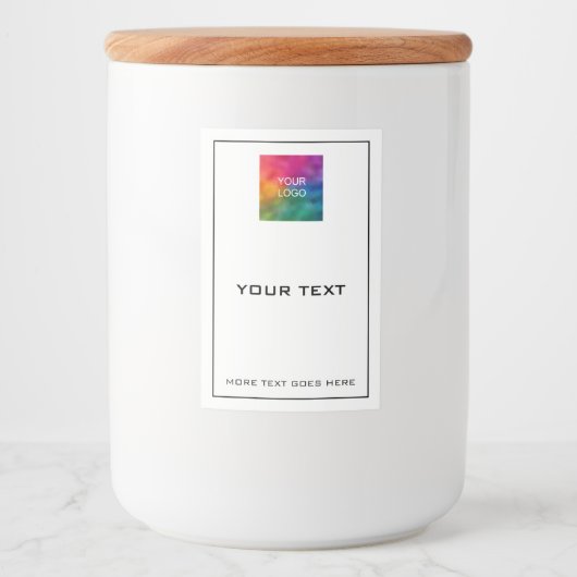 Aangepaste moderne eenvoudige Sjabloon voor kleine Voedselcontainer Etiket (Voorkant)