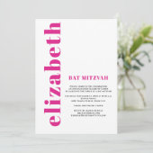 Aangepaste moderne eenvoudige vleermuis Mitvah uit Kaart (Staand voorkant)