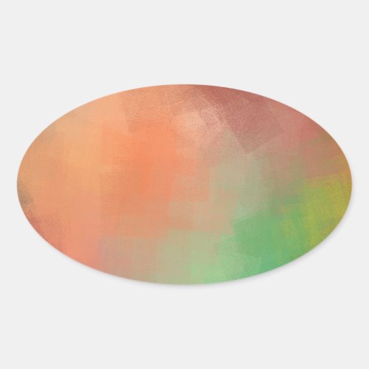 Aangepaste moderne elegante abstracte kunst lege s ovale sticker (Voorkant)