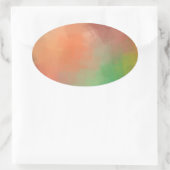 Aangepaste moderne elegante abstracte kunst lege s ovale sticker (Tas)