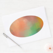 Aangepaste Moderne Elegante Abstracte Lege Sjabloo Ovale Sticker (Envelop)