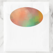 Aangepaste Moderne Elegante Abstracte Lege Sjabloo Ovale Sticker (Tas)