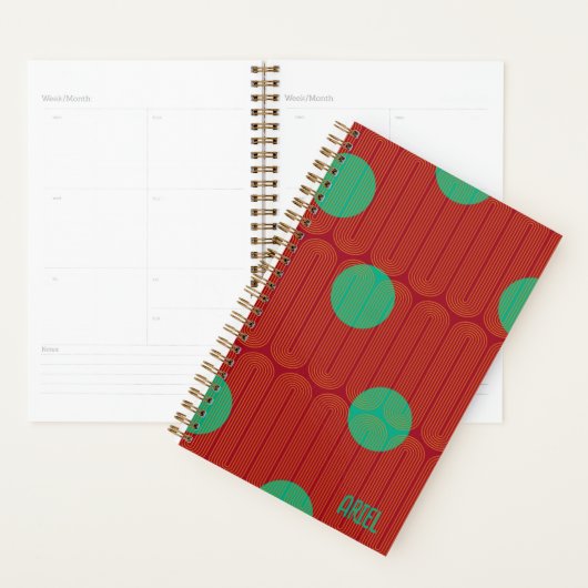 Aangepaste, moderne, elegante Abstracte planner (Display)