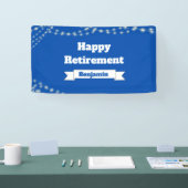 Aangepaste moderne elegante blauwe gelukkige pensi spandoek (Beurs)