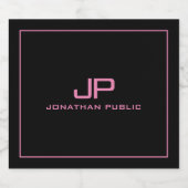 Aangepaste moderne elegante eenvoudige sjabloon mo sparkling wijnetiket (Enkel label)