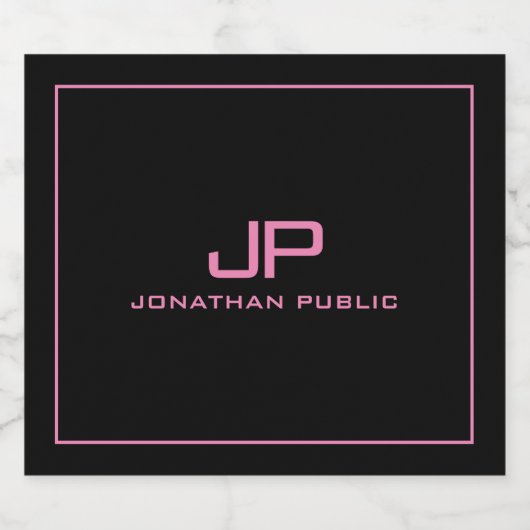 Aangepaste moderne elegante eenvoudige sjabloon mo sparkling wijnetiket (Enkel label)