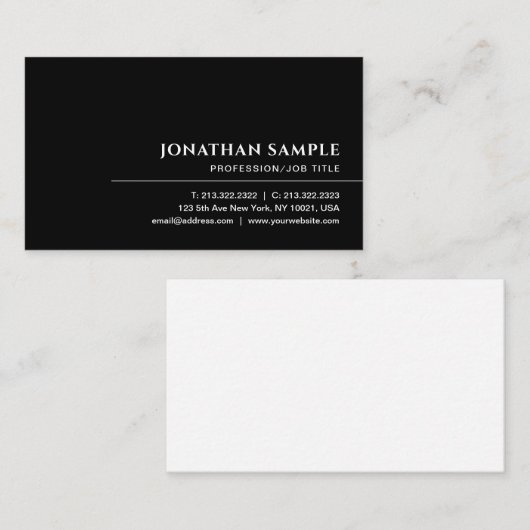 Aangepaste Moderne Elegante Eenvoudige Sjabloon Pr Visitekaartje (Voorkant / Achterkant)