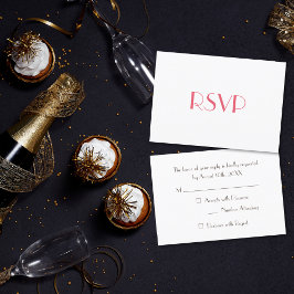 Aangepaste moderne elegante feest-RSVP-uitnodiging RSVP Kaartje