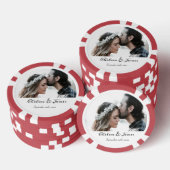 Aangepaste moderne elegante fotokalligrafie script poker chips (Opstapeling)