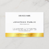 Aangepaste, moderne, elegante Gold-look: eenvoudig Visitekaartje (Achterkant)