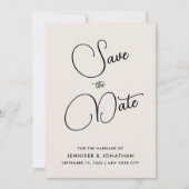Aangepaste moderne elegante handgeschreven eenvoud save the date (Voorkant)
