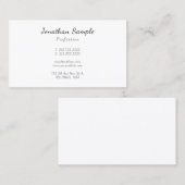 Aangepaste Moderne Elegante Handgeschreven Script Visitekaartje (Voorkant / Achterkant)
