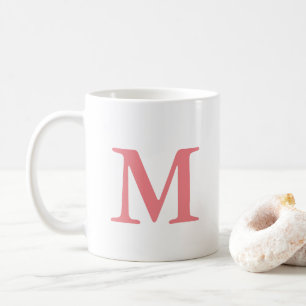 Aangepaste Moderne Elegante Initiële Monogram Sjab Koffiemok