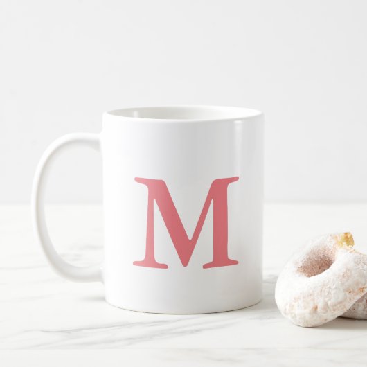 Aangepaste Moderne Elegante Initiële Monogram Sjab Koffiemok (Met donut)