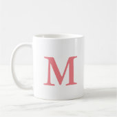 Aangepaste Moderne Elegante Initiële Monogram Sjab Koffiemok (Links)