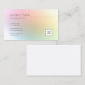 Aangepaste moderne, elegante kleurrijke Logo voor  Visitekaartje (Voorkant / Achterkant)