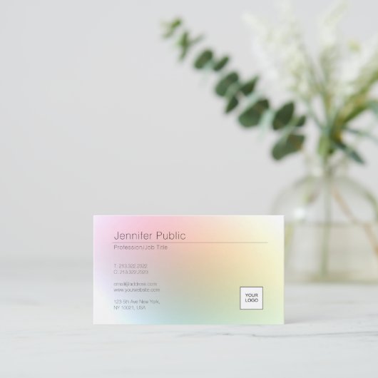 Aangepaste moderne, elegante kleurrijke Logo voor  Visitekaartje (Staand voorkant)