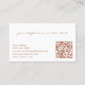 Aangepaste Moderne Elegante Koperen QR-code Profes Visitekaartje (Achterkant)