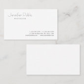 Aangepaste moderne elegante minimalistische Sjablo Visitekaartje (Voorkant / Achterkant)