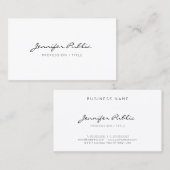 Aangepaste moderne elegante minimalistische typogr visitekaartje (Voorkant / Achterkant)