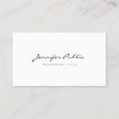 Aangepaste moderne elegante minimalistische typogr visitekaartje (Voorkant)