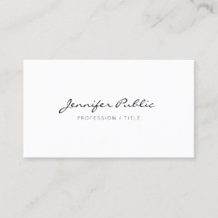 Aangepaste moderne elegante minimalistische typogr visitekaartje