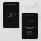 Aangepaste Moderne Elegante Monogram Initiaal Ocea Visitekaartje (Voorkant / Achterkant)