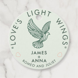 Aangepaste moderne elegante paar stijlvolle hart c bedankjes labels