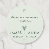 Aangepaste moderne elegante paar stijlvolle hart c bedankjes labels (Achterkant)