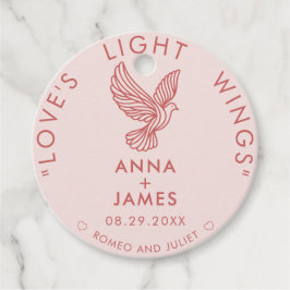 Aangepaste moderne elegante paar stijlvolle hart c bedankjes labels