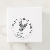 Aangepaste moderne elegante paar stijlvolle hart c bedankjes labels (In situ)