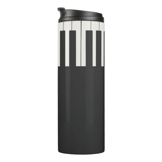 Aangepaste moderne elegante pianotoetsen thermosbeker (Geroteerd rechts)