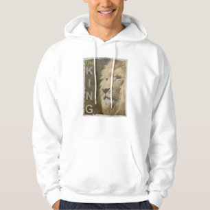 Aangepaste moderne elegante Pop Art Lion Head-Mann Hoodie