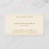 Aangepaste Moderne Elegante Professionele Gouden L Visitekaartje (Achterkant)