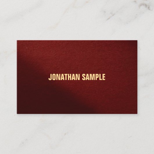 Aangepaste moderne elegante professionele gouden t visitekaartje (Voorkant)