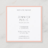 Aangepaste moderne, elegante professionele Sjabloo Vierkante Visitekaartje (Achterkant)