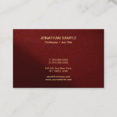 Aangepaste moderne, elegante professionele Sjabloo Visitekaartje (Achterkant)
