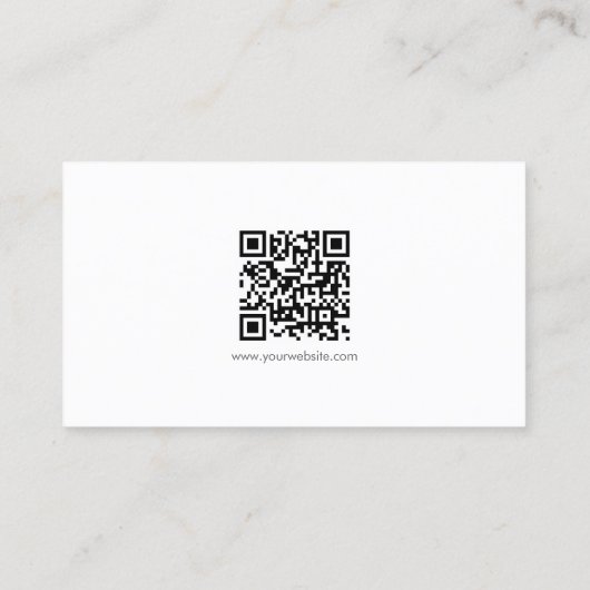 Aangepaste moderne elegante QR-code met minimale S Visitekaartje (Achterkant)
