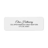 Aangepaste moderne elegante retouradres label (Voorkant)