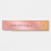 Aangepaste moderne elegante Rosegold-Sjabloon Deurbordje (Voorkant)