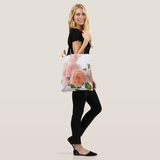 Aangepaste moderne elegante Rozen OntwerpSjabloon Tote Bag (Op model)