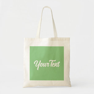 Aangepaste moderne elegante saliegroene getypte te tote bag