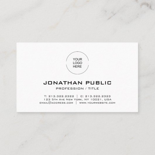 Aangepaste moderne elegante Sjabloon barcode QR-co Visitekaartje (Achterkant)