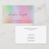 Aangepaste Moderne Elegante Sjabloon Handgeschreve Visitekaartje (Voorkant / Achterkant)