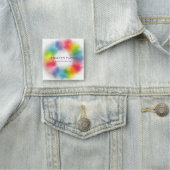 Aangepaste moderne elegante Sjabloon regenboogkleu Naamplaatje (In situ)