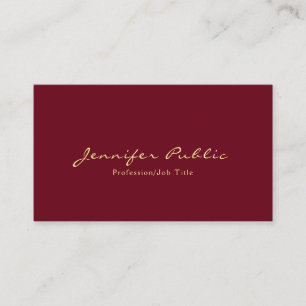 Aangepaste moderne elegante Sjabloon typografie sc Visitekaartje