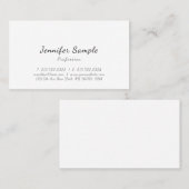 Aangepaste moderne elegante sjabloon typografie sc visitekaartje (Voorkant / Achterkant)