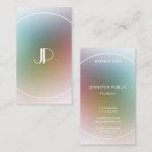 Aangepaste moderne, elegante Sjabloon van een mono Visitekaartje (Voorkant / Achterkant)